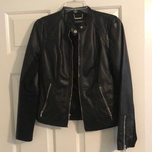 Black leather jacket